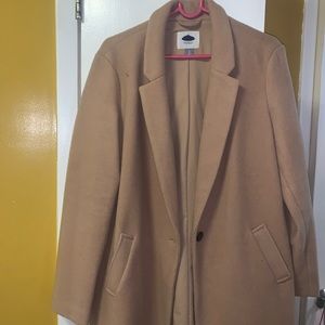 Large old navy wool blend tan coat